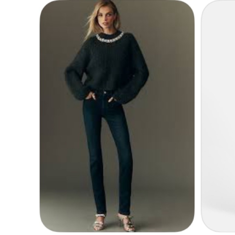 Current / Elliott Dark The Stilietto Stretchy ankle Denim Size 28 Cropped